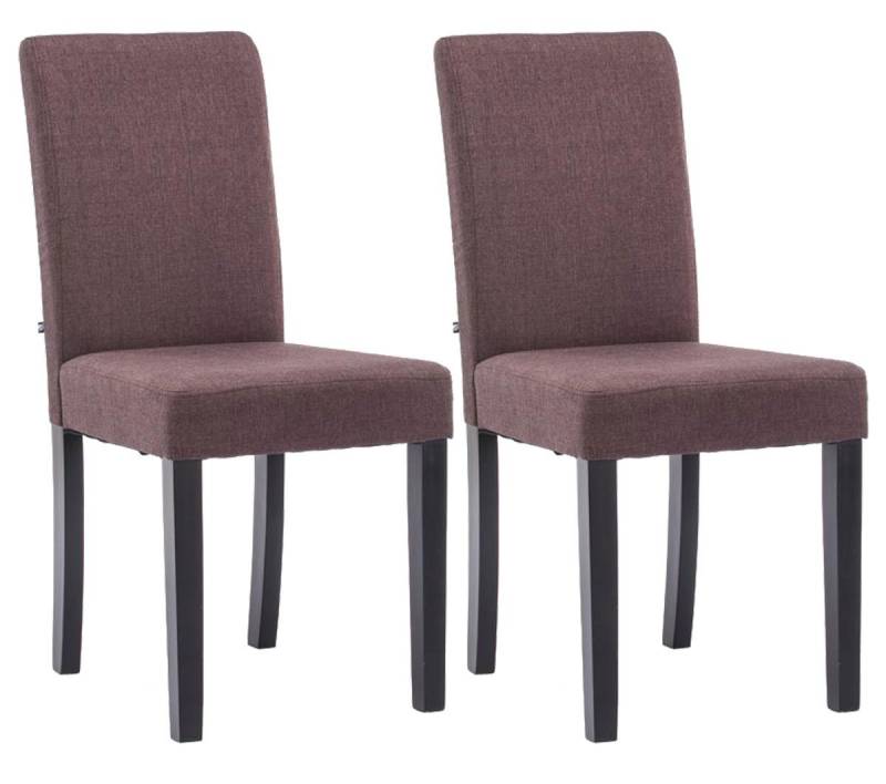CLP Esszimmerstuhl Ina Stoff (2er Set), Holzgestell, ohne Armlehnen von CLP