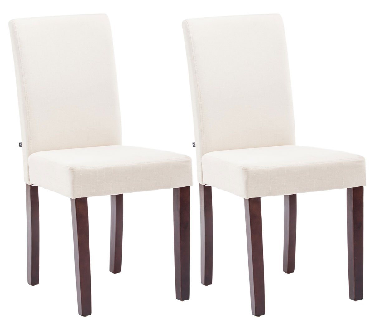 CLP Esszimmerstuhl Ina Stoff (2er Set), Holzgestell, ohne Armlehnen von CLP