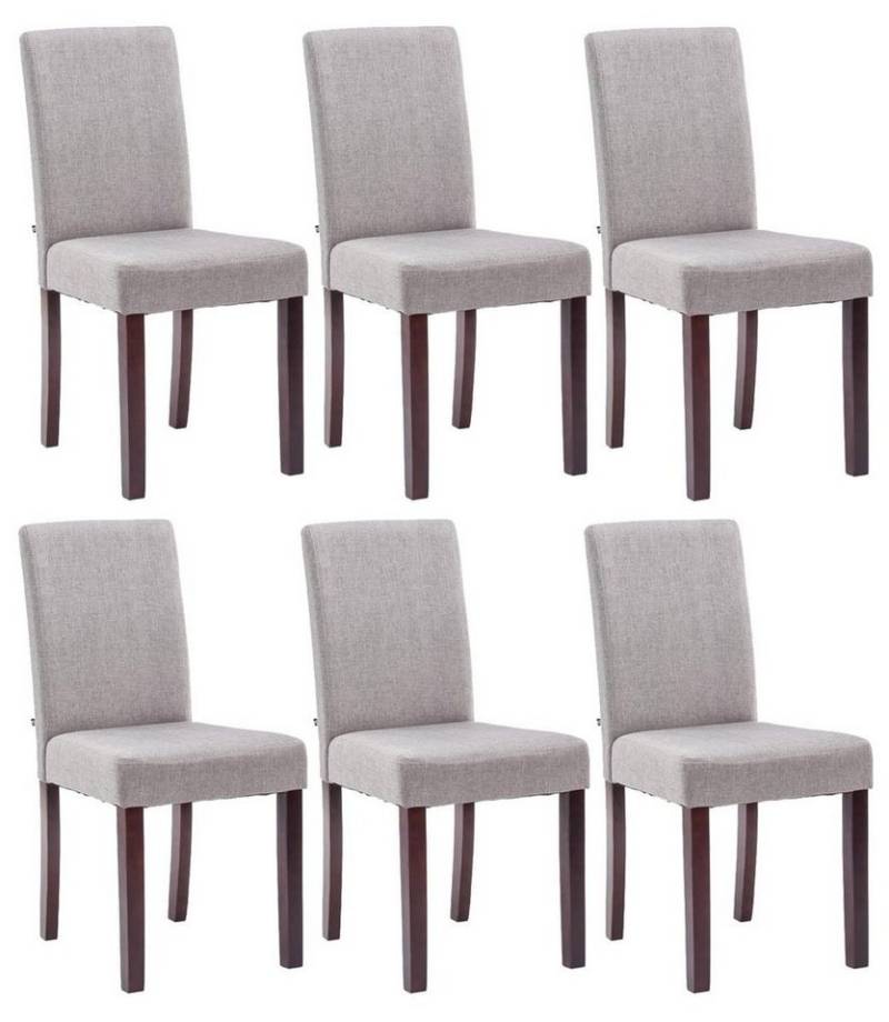CLP Esszimmerstuhl Ina Stoff (6er Set), Holzgestell& gepolsterter Sitz von CLP