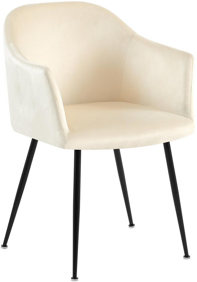 CLP Esszimmerstuhl Jaysie, Polsterung mit Samtbezug, Metallgestell CLP Esszimmerstuhl Jaysie, Polsterung mit Samtbezug, Metallgestell von CLP