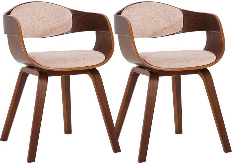 CLP Esszimmerstuhl Kingston Stoff (2er Set, 2 St), Holzgestell&Polsterung von CLP