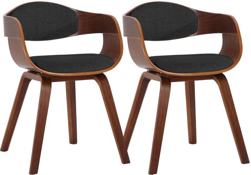 CLP Esszimmerstuhl Kingston Stoff (2er Set, 2 St), Holzgestell&Polsterung von CLP