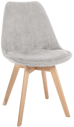 CLP Esszimmerstuhl Linares Kunststoff I Stoff I Samt I Cord I Lederoptik I Lehnstuhl Mit Holzgestell, Farbe:beige, Material:Cord CLP Esszimmerstuhl Linares Kunststoff I Stoff I Samt I Cord I Lederoptik I Lehnstuhl Mit Holzgestell, Farbe:beige, Material:Cord von CLP