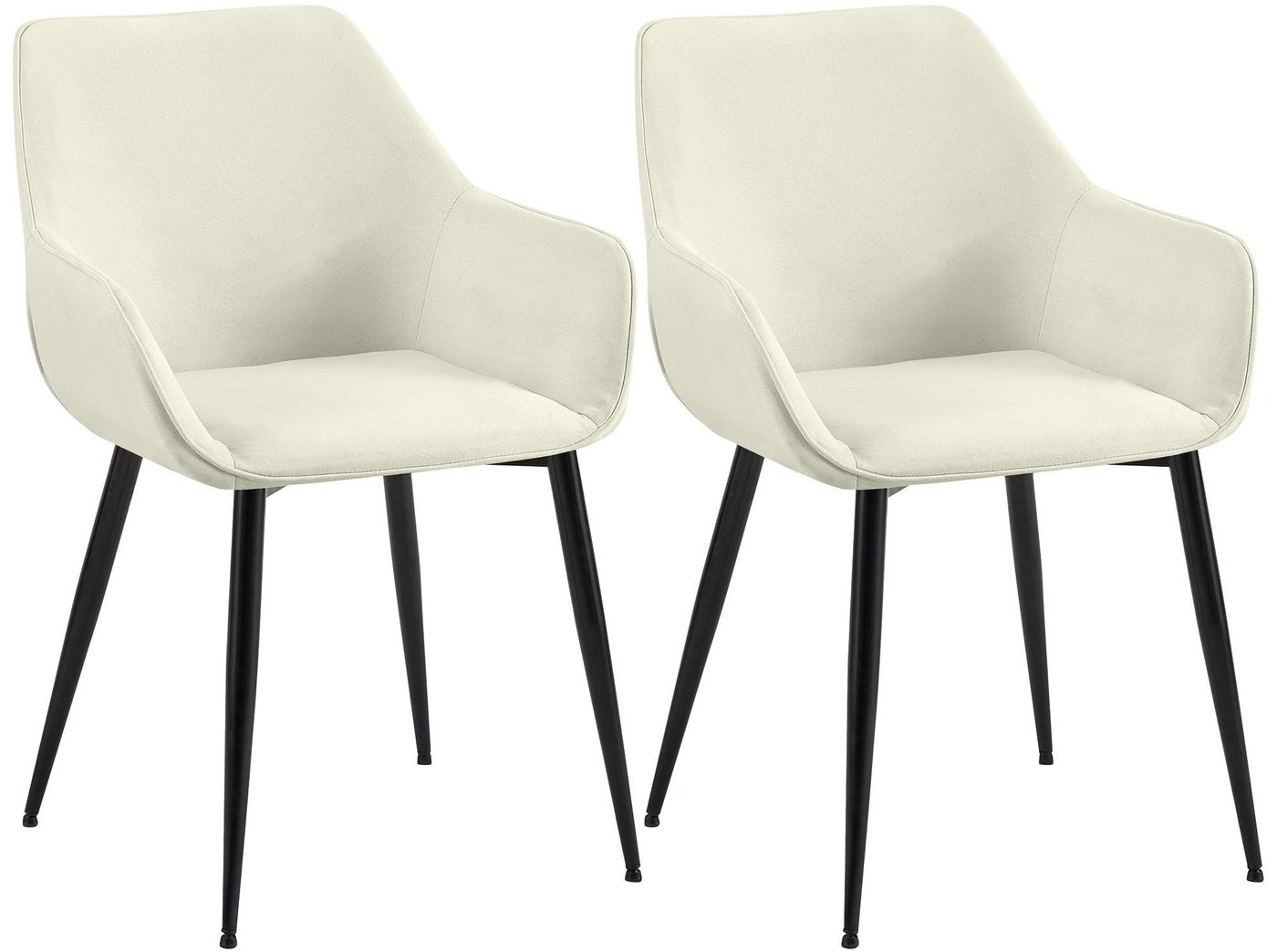 CLP Esszimmerstuhl Luena (2er Set), Stoff- oder Samt, bis 150 kg von CLP