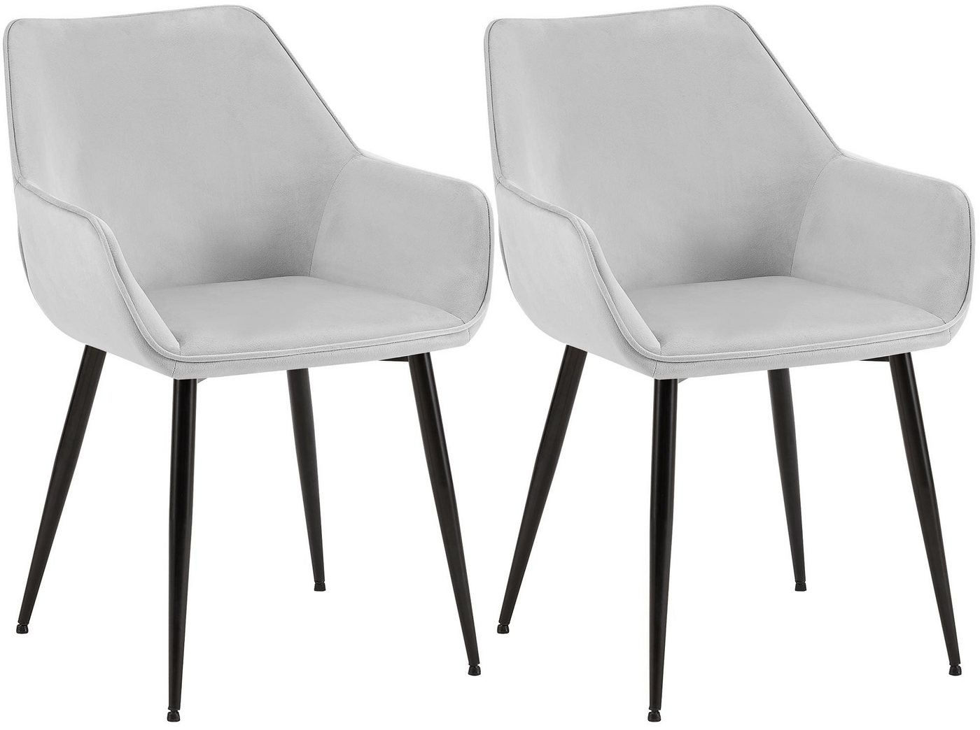 CLP Esszimmerstuhl Luena (2er Set, 2 St), Stoff- oder Samt, bis 150 kg von CLP