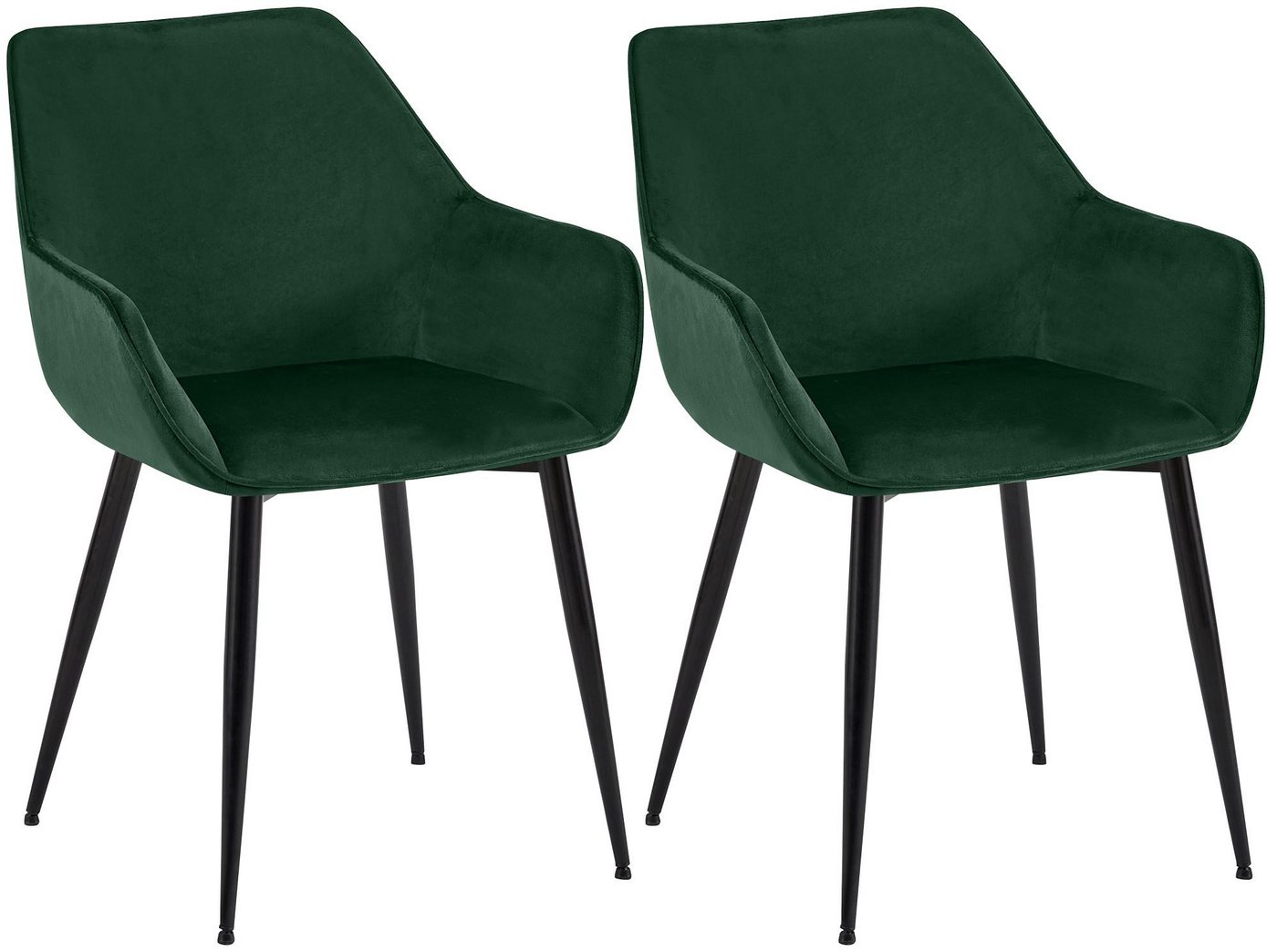 CLP Esszimmerstuhl Luena (2er Set), Stoff- oder Samt, bis 150 kg von CLP