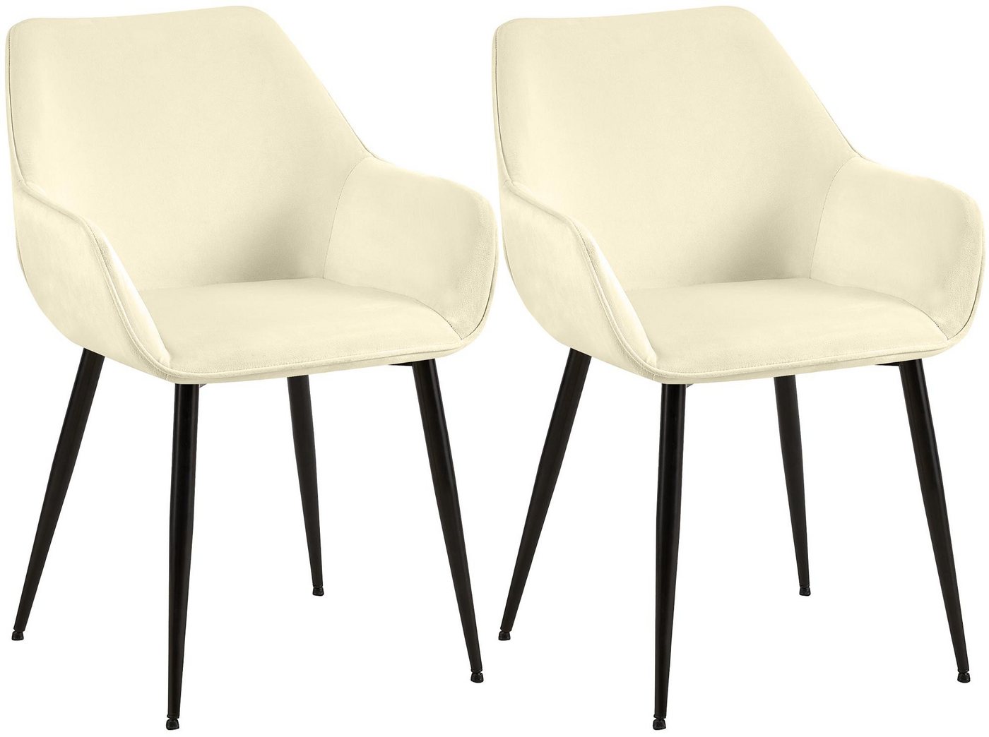 CLP Esszimmerstuhl Luena (2er Set, 2 St), Stoff- oder Samt, bis 150 kg von CLP