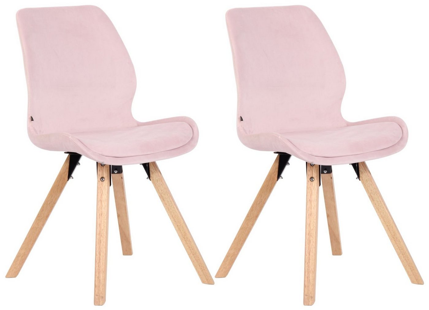 CLP Esszimmerstuhl Luna (2er Set, 2 St), Kunststoff/ Kunstleder/ Stoff/ Samt von CLP