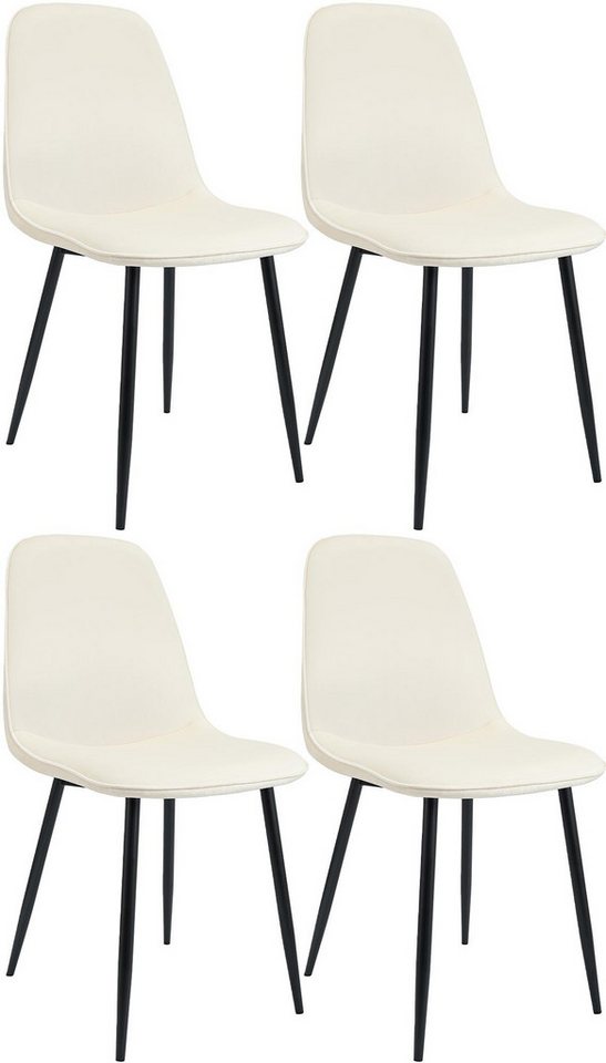 CLP Esszimmerstuhl Maryam (4er Set, 4 St), mit Vierfußgestell und Rückenlehne von CLP