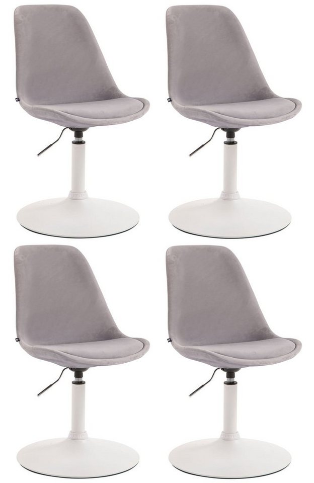 CLP Esszimmerstuhl Maverick Samt (4er Set), dreh- & höhenverstellbar von CLP