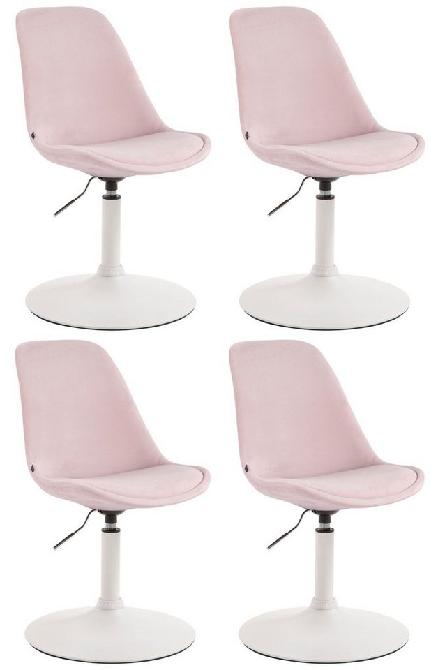 CLP Esszimmerstuhl Maverick Samt (4er Set, 4 St), dreh- & höhenverstellbar von CLP