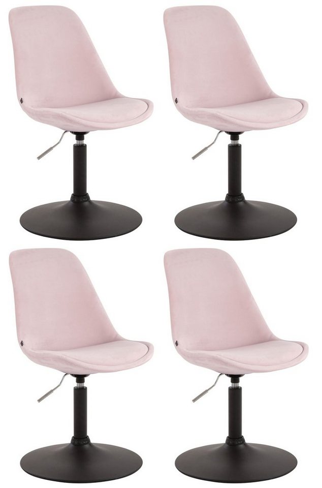 CLP Esszimmerstuhl Maverick Samt (4er Set, 4 St), dreh- & höhenverstellbar von CLP