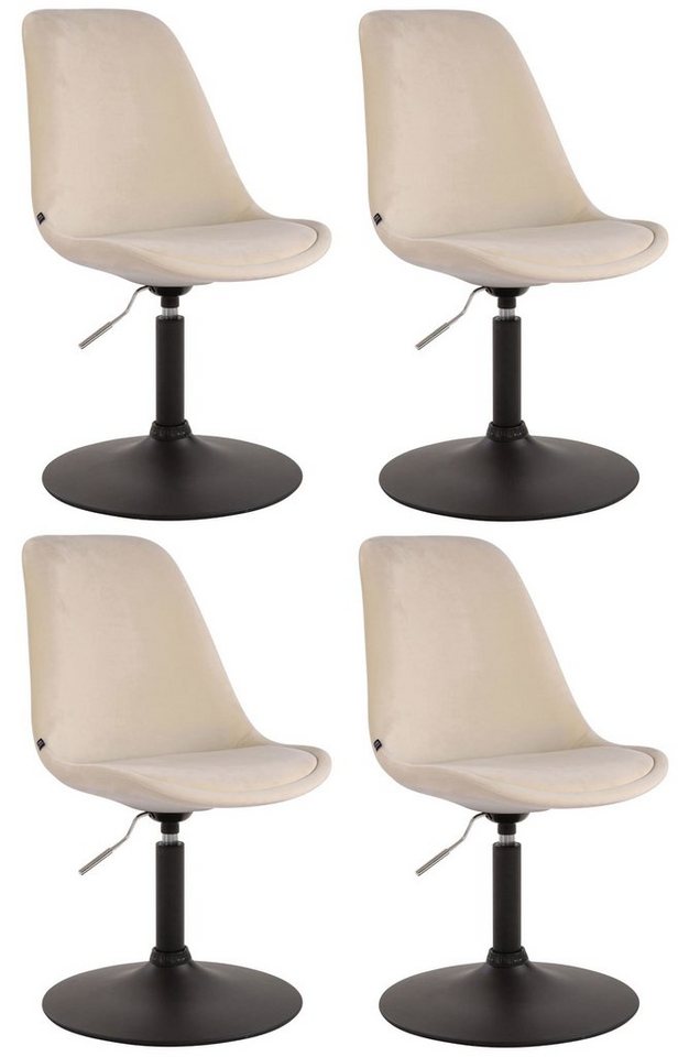 CLP Esszimmerstuhl Maverick Samt (4er Set, 4 St), dreh- & höhenverstellbar von CLP