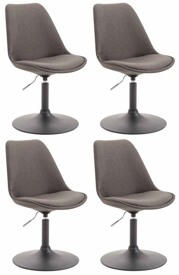 CLP Esszimmerstuhl Maverick Stoff (4er Set), Metall, um 360° drehbar von CLP