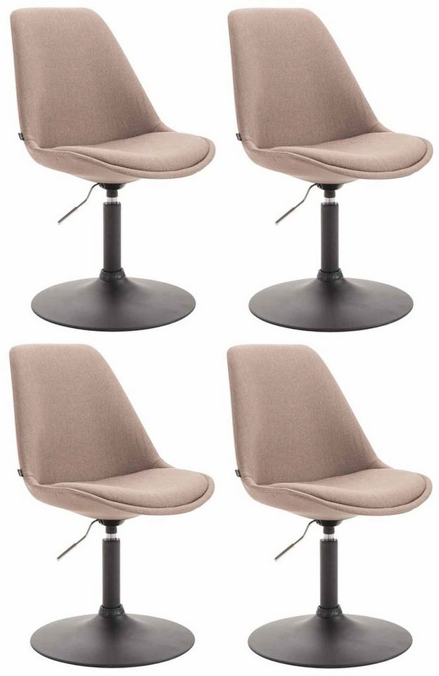 CLP Esszimmerstuhl Maverick Stoff (4er Set), Metall, um 360° drehbar von CLP