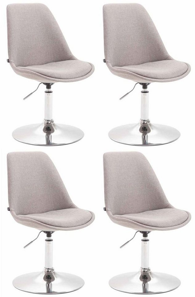CLP Esszimmerstuhl Maverick Stoff (4er Set), Metall, um 360° drehbar von CLP
