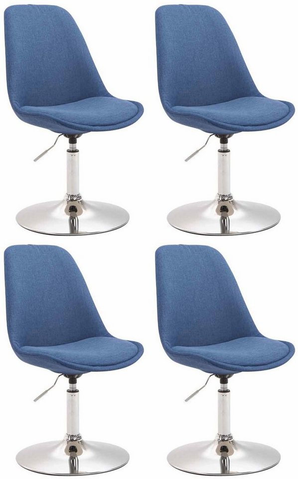 CLP Esszimmerstuhl Maverick Stoff (4er Set), Metall, um 360° drehbar von CLP