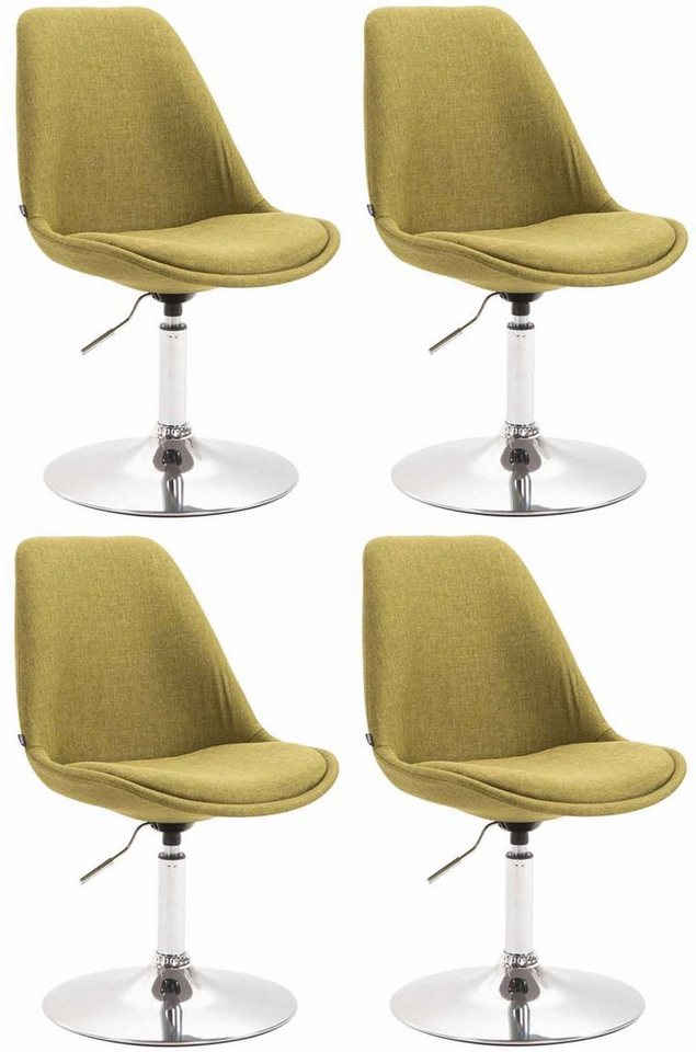 CLP Esszimmerstuhl Maverick Stoff (4er Set, 4 St), Metall, um 360° drehbar von CLP