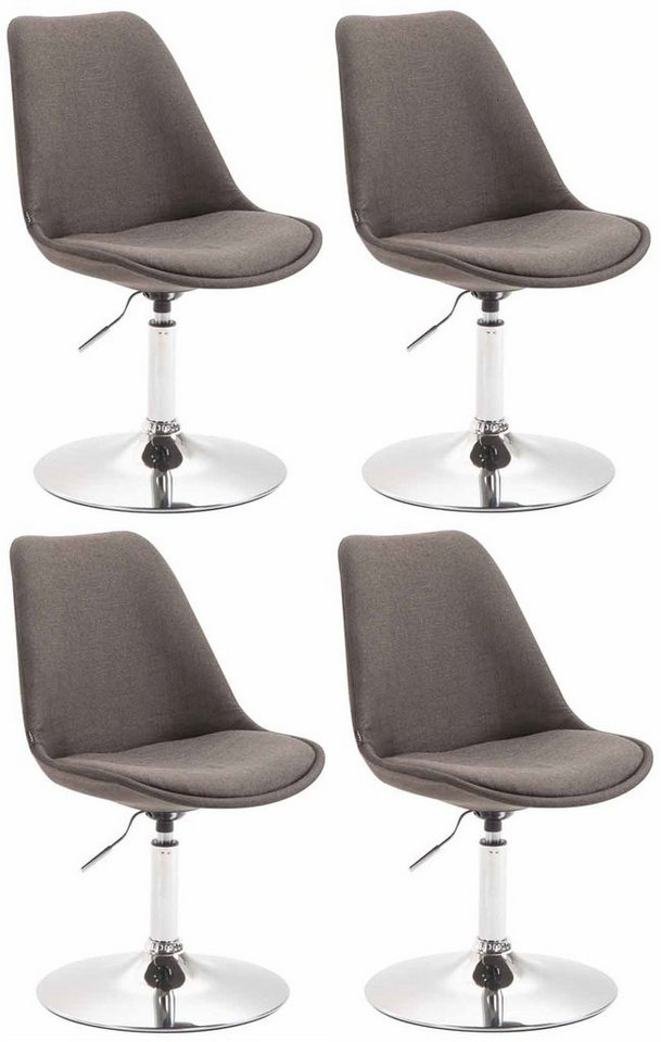 CLP Esszimmerstuhl Maverick Stoff (4er Set, 4 St), Metall, um 360° drehbar von CLP