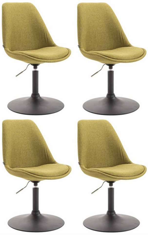 CLP Esszimmerstuhl Maverick Stoff (4er Set, 4 St), Metall, um 360° drehbar von CLP