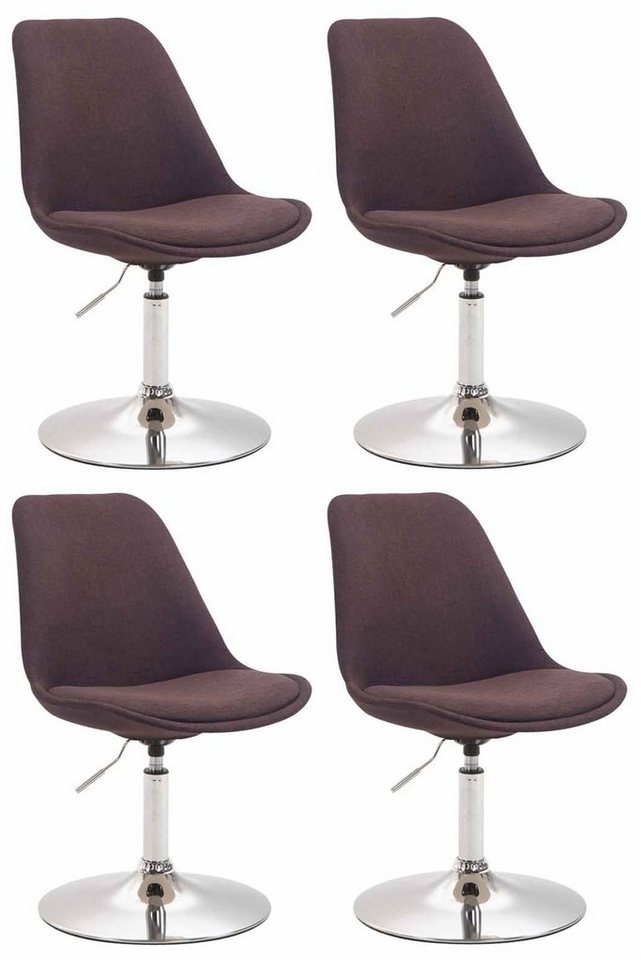 CLP Esszimmerstuhl Maverick Stoff (4er Set, 4 St), Metall, um 360° drehbar von CLP