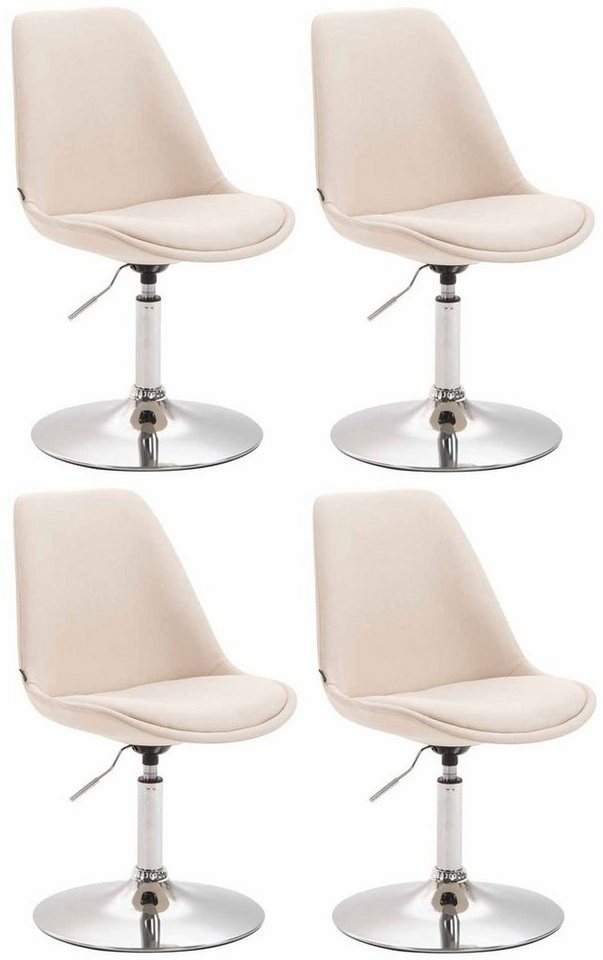 CLP Esszimmerstuhl Maverick Stoff (4er Set, 4 St), Metall, um 360° drehbar von CLP