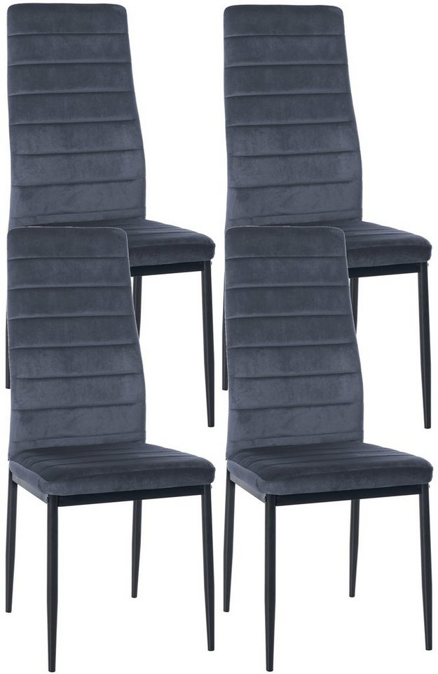 CLP Esszimmerstuhl Mayfair (4er Set), gepolstert mit Vierfußgestell von CLP