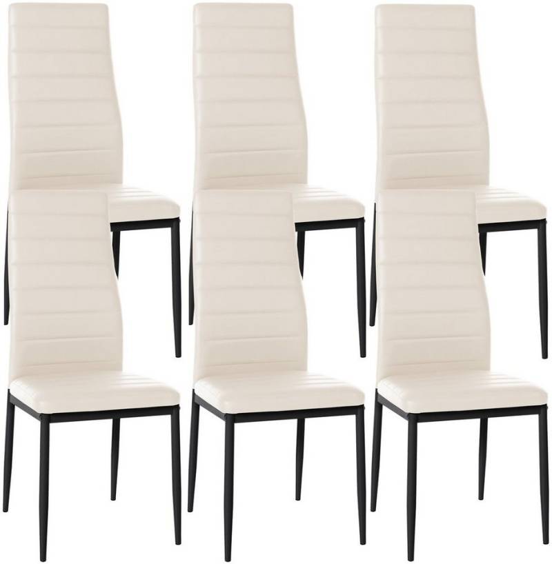 CLP Esszimmerstuhl Mayfair (6er Set), gepolstert mit Vierfußgestell von CLP