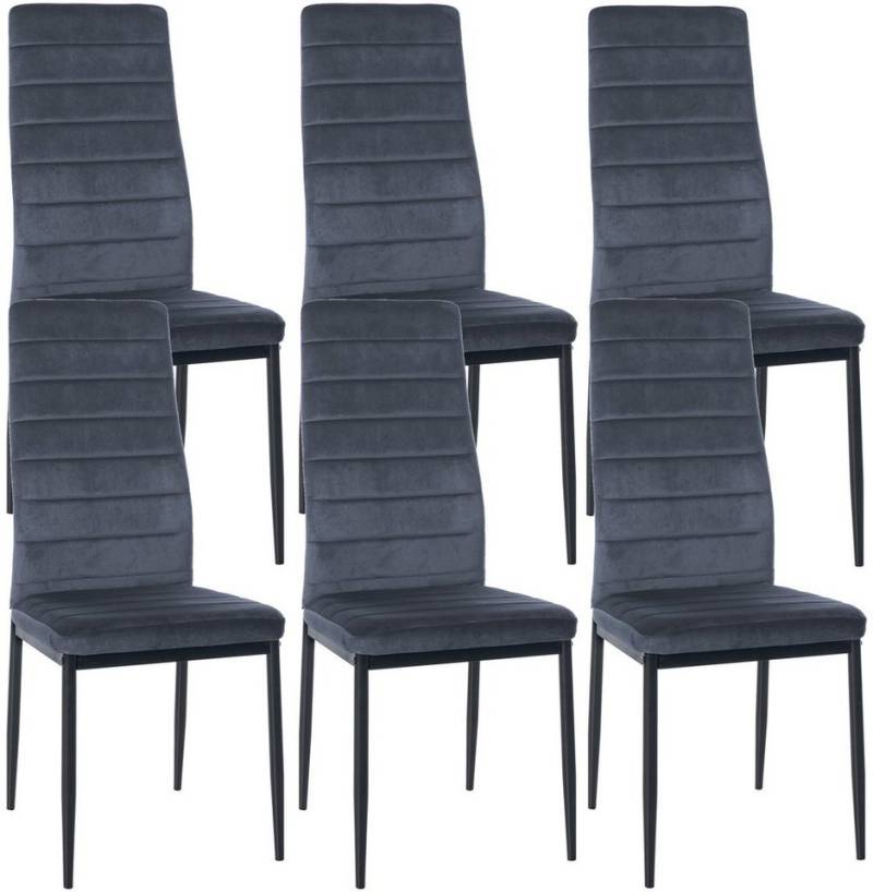 CLP Esszimmerstuhl Mayfair (6er Set), gepolstert mit Vierfußgestell von CLP
