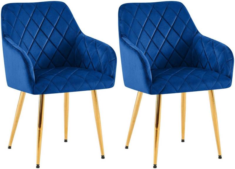 CLP Esszimmerstuhl Monett (2er Set, 2 St), gepolsterte Samtbezüge von CLP