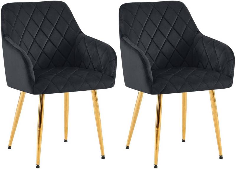 CLP Esszimmerstuhl Monett (2er Set, 2 St), gepolsterte Samtbezüge von CLP