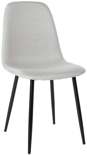 CLP Esszimmerstuhl Napier I Samt I Stoff I Kunstleder I Mit Bodenschonern, Farbe:Creme, Material:Stoff von CLP