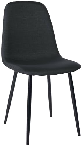 CLP Esszimmerstuhl Napier I Samt I Stoff I Kunstleder I Mit Bodenschonern, Farbe:schwarz, Material:Stoff CLP Esszimmerstuhl Napier I Samt I Stoff I Kunstleder I Mit Bodenschonern, Farbe:schwarz, Material:Stoff von CLP