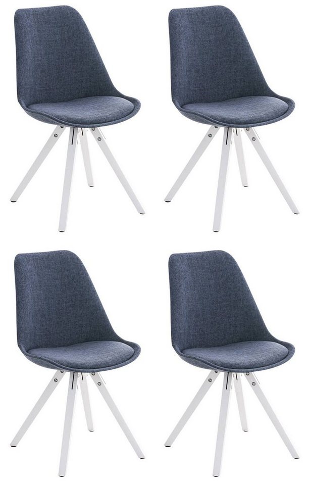 CLP Esszimmerstuhl Pegleg Stoff Square (4er Set, 4 St), Holz, Polster-Sitz von CLP