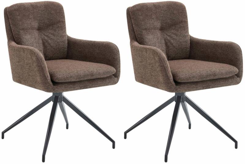 CLP Esszimmerstuhl Pickett (2er Set), Metallgestell, drehbar, mit Stoffbezug von CLP