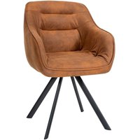 CLP - Esszimmerstuhl Russel Samt oder Stoff hellbraun Vintage Stoff von CLP