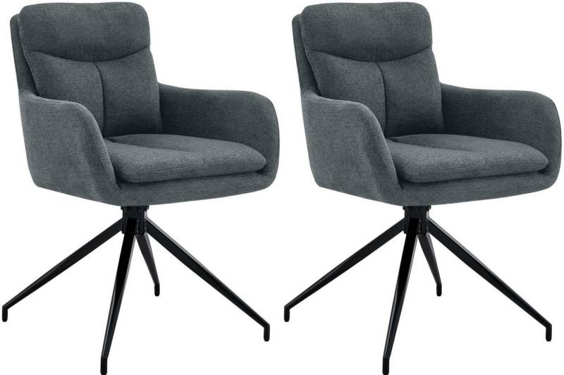 CLP Esszimmerstuhl Somers (2er Set), Stoffbezug, 120° schwenkbar von CLP