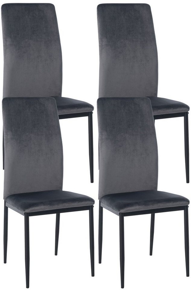 CLP Esszimmerstuhl Savino (4er Set), gepolstert mit Metallgestell von CLP