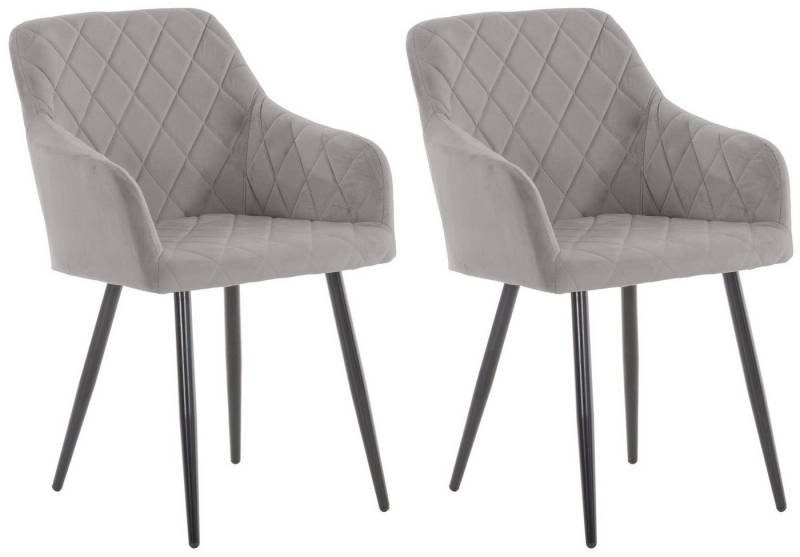 CLP Esszimmerstuhl Shila (2er Set, 2 St), Samt oder Stoff, mit Armlehnen von CLP