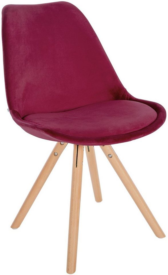 CLP Esszimmerstuhl Sofia Samt, mit Holzgestell CLP Esszimmerstuhl Sofia Samt, mit Holzgestell von CLP