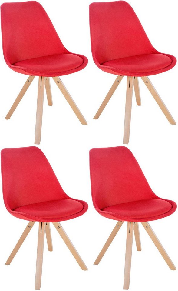 CLP Esszimmerstuhl Sofia Stoff (4er Set, 4 St), mit Holzgestell von CLP