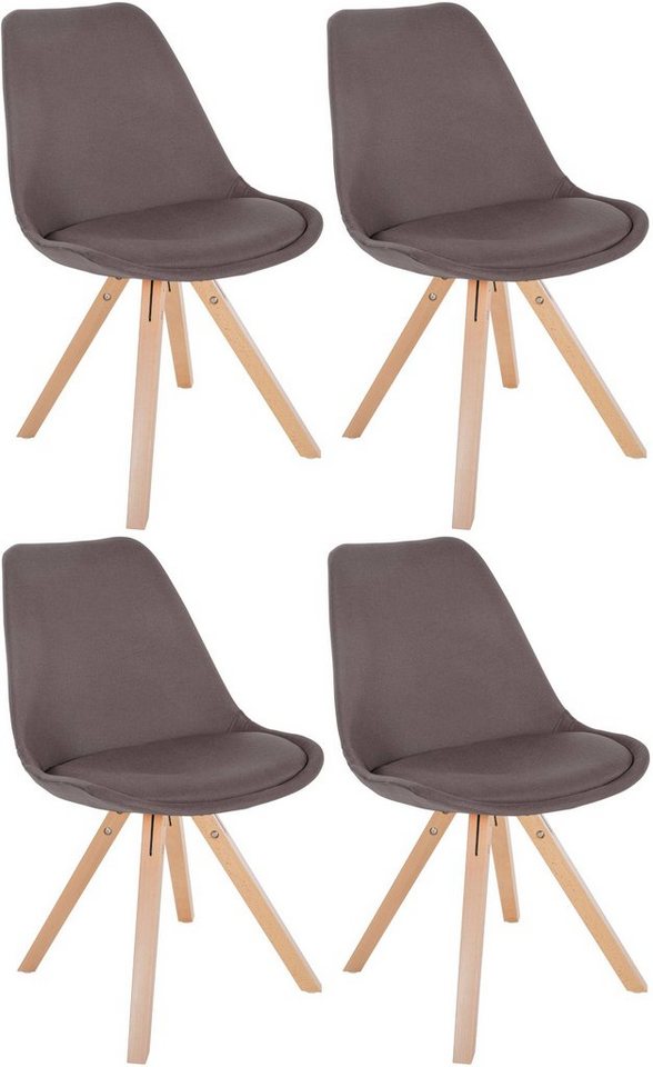 CLP Esszimmerstuhl Sofia Stoff (4er Set, 4 St), mit Holzgestell von CLP
