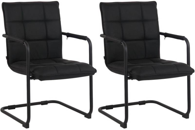 CLP Esszimmerstuhl Stühle Gandia Echtleder (2er Set, 2 St), mit Armlehnen und Gestell aus Metall von CLP