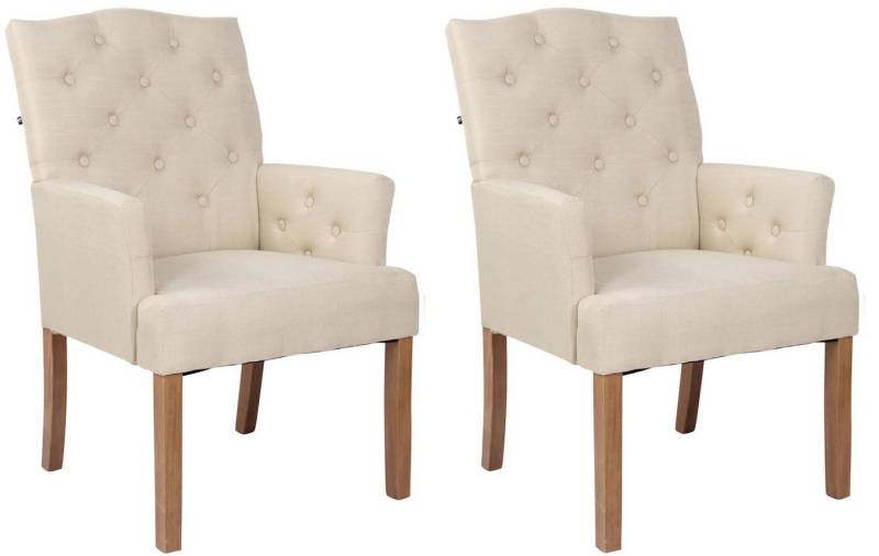 CLP Esszimmerstuhl Sugar Stoff (2er Set), Chesterfield, gepolstert von CLP