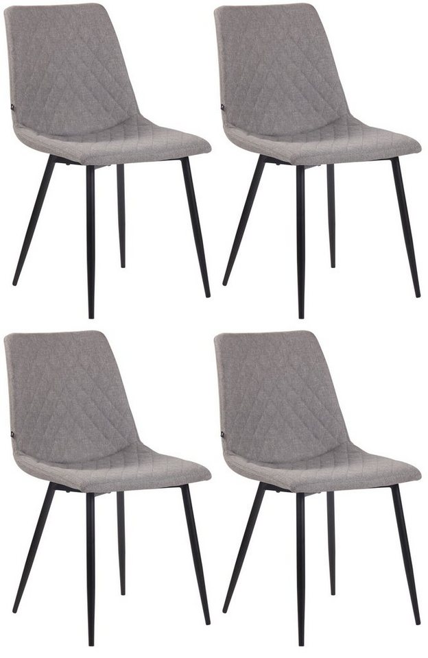 CLP Esszimmerstuhl Telde Stoff (4er Set, 4 St), gepolstert&gesteppt, retro von CLP
