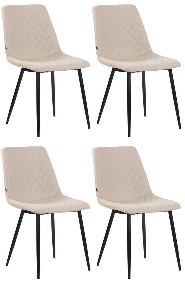 CLP Esszimmerstuhl Telde Stoff (4er Set), gepolstert&gesteppt, retro von CLP