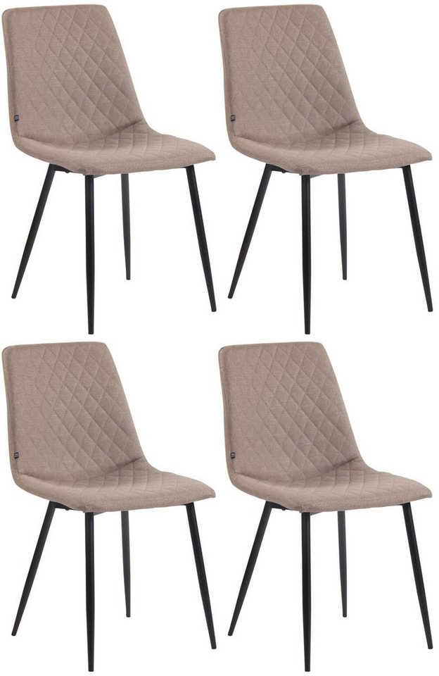 CLP Esszimmerstuhl Telde Stoff (4er Set), gepolstert&gesteppt, retro von CLP