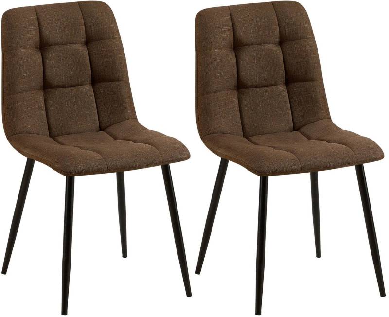CLP Esszimmerstuhl Tilde (2er Set), Samt / Stoff, gepolstert & gesteppt von CLP