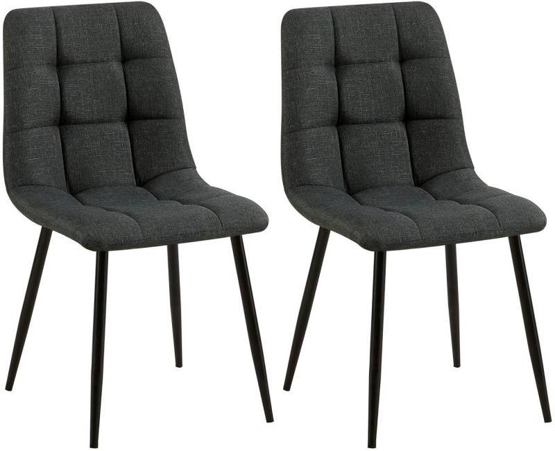 CLP Esszimmerstuhl Tilde (2er Set), Samt / Stoff, gepolstert & gesteppt von CLP