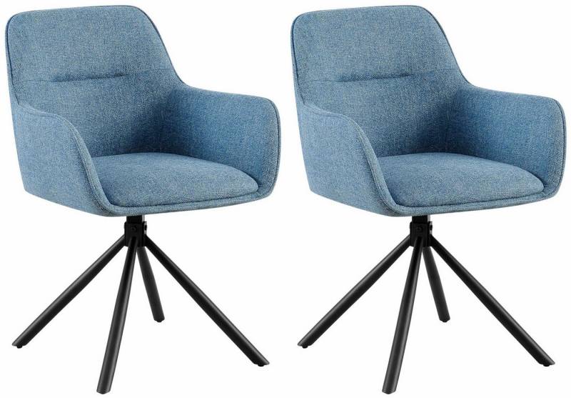 CLP Esszimmerstuhl Tipton (2er Set, 2 St), mit Stoffbezug, schwenkbarer Polsterstuhl von CLP